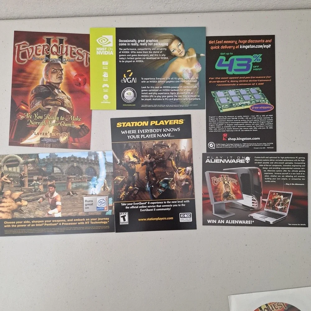 Vtg EverQuest II 2004 Sony PC DVD-ROM Box Set Computer Game- Open Box - COMPLETE